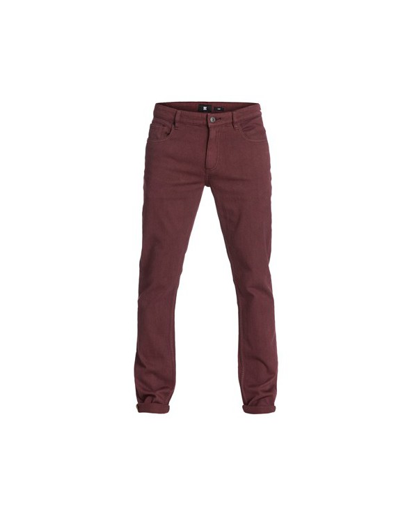 DC Worker Slim Color 34" Inseam Jeans. Zinfandel