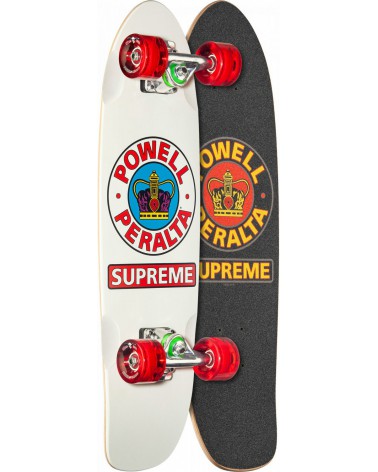 Powell Peralta Sidewalk Surfer Supreme White Cruiser Complete Skateboard - 7.75" x 27.20"